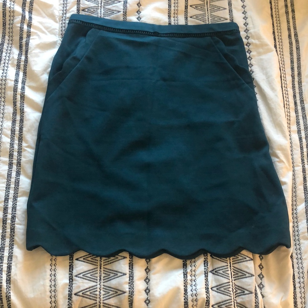 NWOT Turquoise Scalloped Skirt